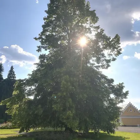 Stromovy Srub S Karavanem U Reky Tatil Evi Kovářov